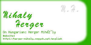 mihaly herger business card